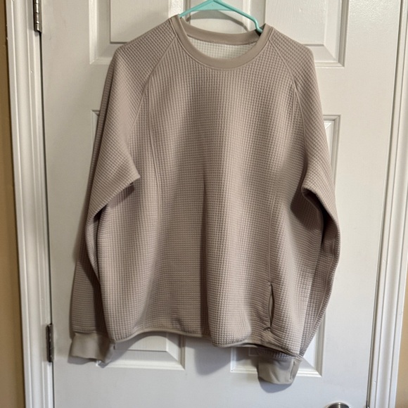 lululemon athletica Tops - Lululemon Waffle-Knit Crewneck Long-Sleeve Shirt-Mojave Tan / Bone